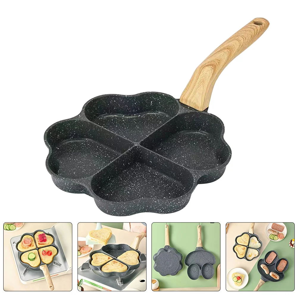 

Maifan Stone Omelette Pan Cooking Wooden Handle Egg Frying Household Prying Wear-resistant Breakfast Multi-function Kitchen