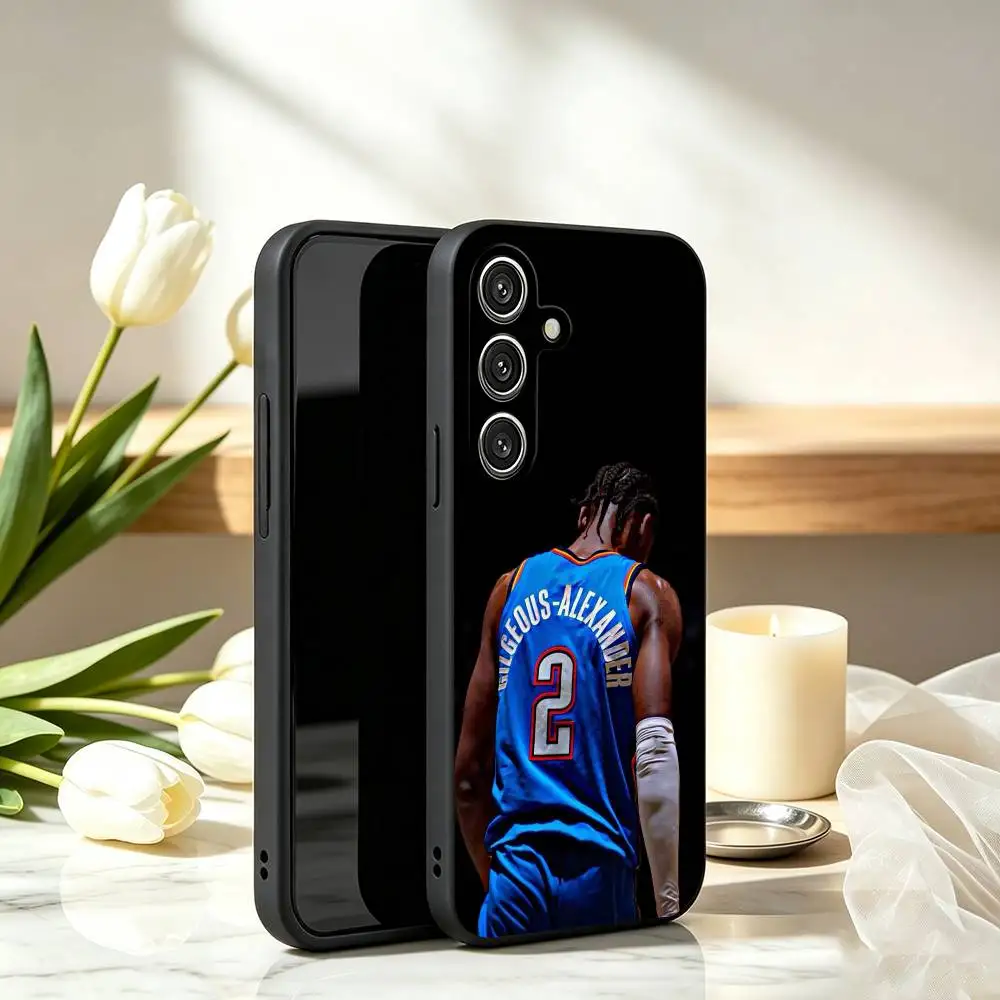 Shai Gilgeous Alexander  Basketball Phone Case For Samsung Galaxy A73,A72,A71,A70,A53,A52,A51,Soft Silicone Black Cover
