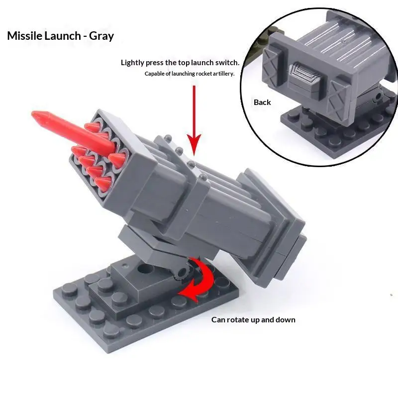 【BS】Tracking Missile Launch Launcher Brinquedos Figures Commando Building Blocks Classic Model Sets Bricks Kids Kits