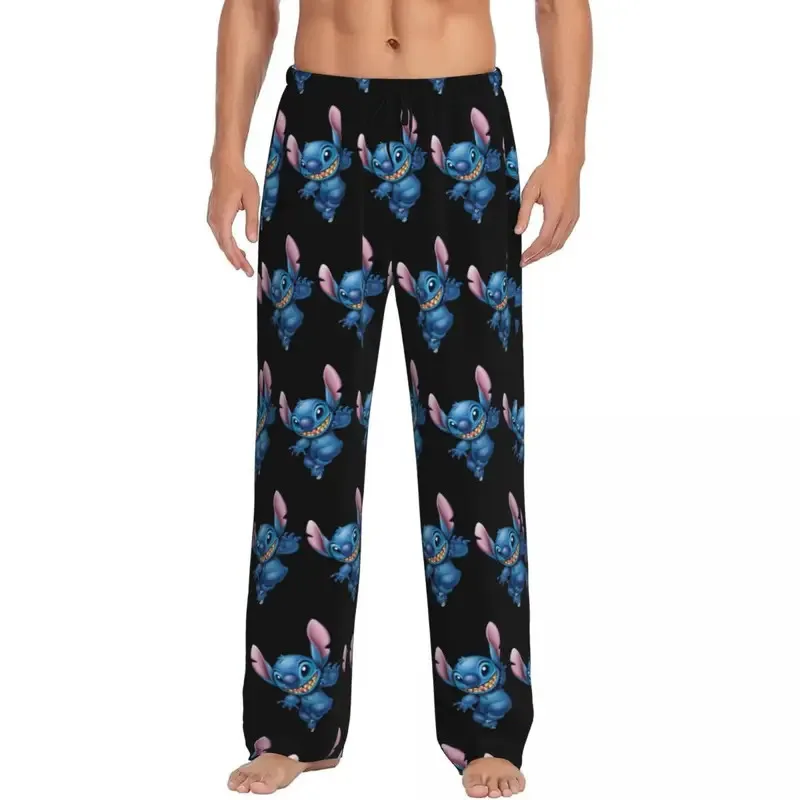 

Custom Printed Men Cartoon Animation Stitch Pajama Pants Sleepwear Sleep Lounge Bottoms with Pockets