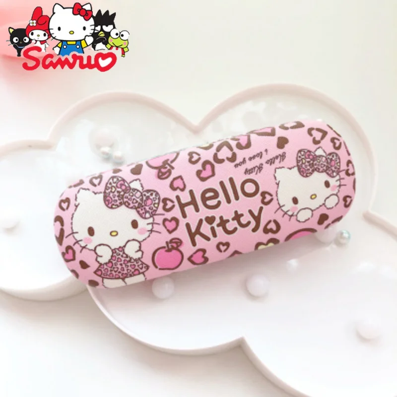 Sanrio Melodie Kuromi Hello Kitty Cinnamoroll Pochacco Cartoon Lederen Brilletje Japanse Student Bijziendheid Bril Opbergdoos