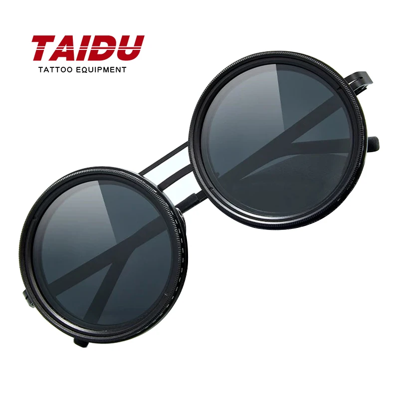 TAIDU Tattoo Reflective Free Glasses High Definition Polarized Sunglasses Adjustable Lens Eye Protection Glasses Equipment