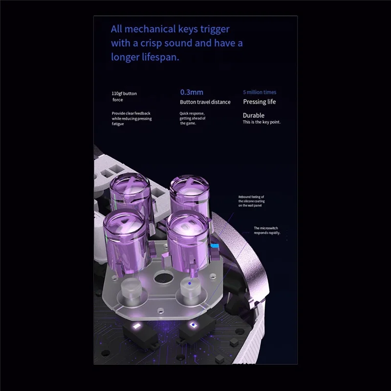 

BNVN-D10 Wireless Gamepad Bluetooth RGB Controller For PC/Switch/Phone/Steam TMR Sticks Joystick Hall Effect Micro-Triggers