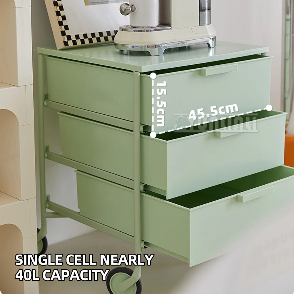 Mesita de noche con ruedas extraíble para sala de estar, mueble lateral para sofá, creativo, Simple, moderno, armario de almacenamiento Simple