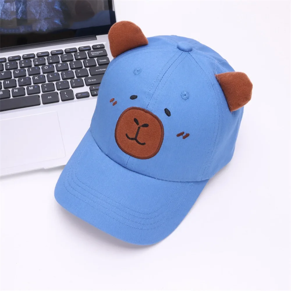 

Breathable Capybara Peaked Cap Thin Korean Style Children Baseball Hat Cotton Lightweight Baby Sunscreen Hat Sun Visor