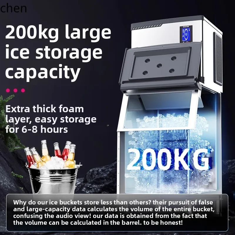 HTT Grande Macchina per il Ghiaccio Negozio di Tè al Latte 300/500KG Macchina Automatica per Ghiaccio per Cubi di Ghiaccio Macchina per Granuli Commerciale