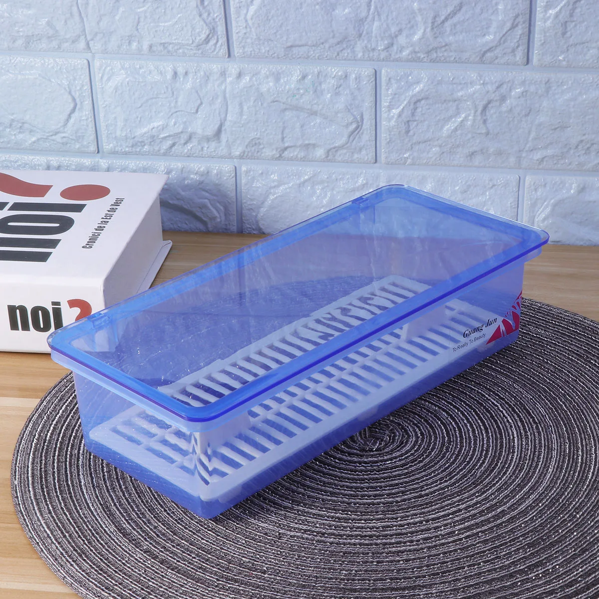 

1PC Clear Chopsticks Drain Storage Box Kitchen Utensils ganizer Lid Dustproof Bacteria Resistant Food Grade Plastic