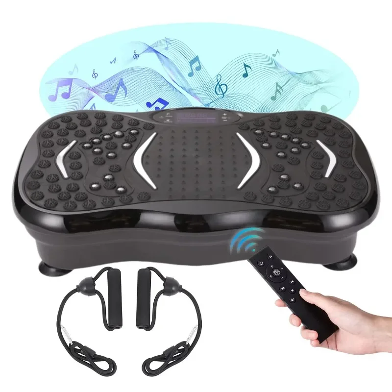 3D Whole Body Vibration Plate Exercise Machine Workout Fitness Platform with Silent Motor Speed Control for Home Fitness