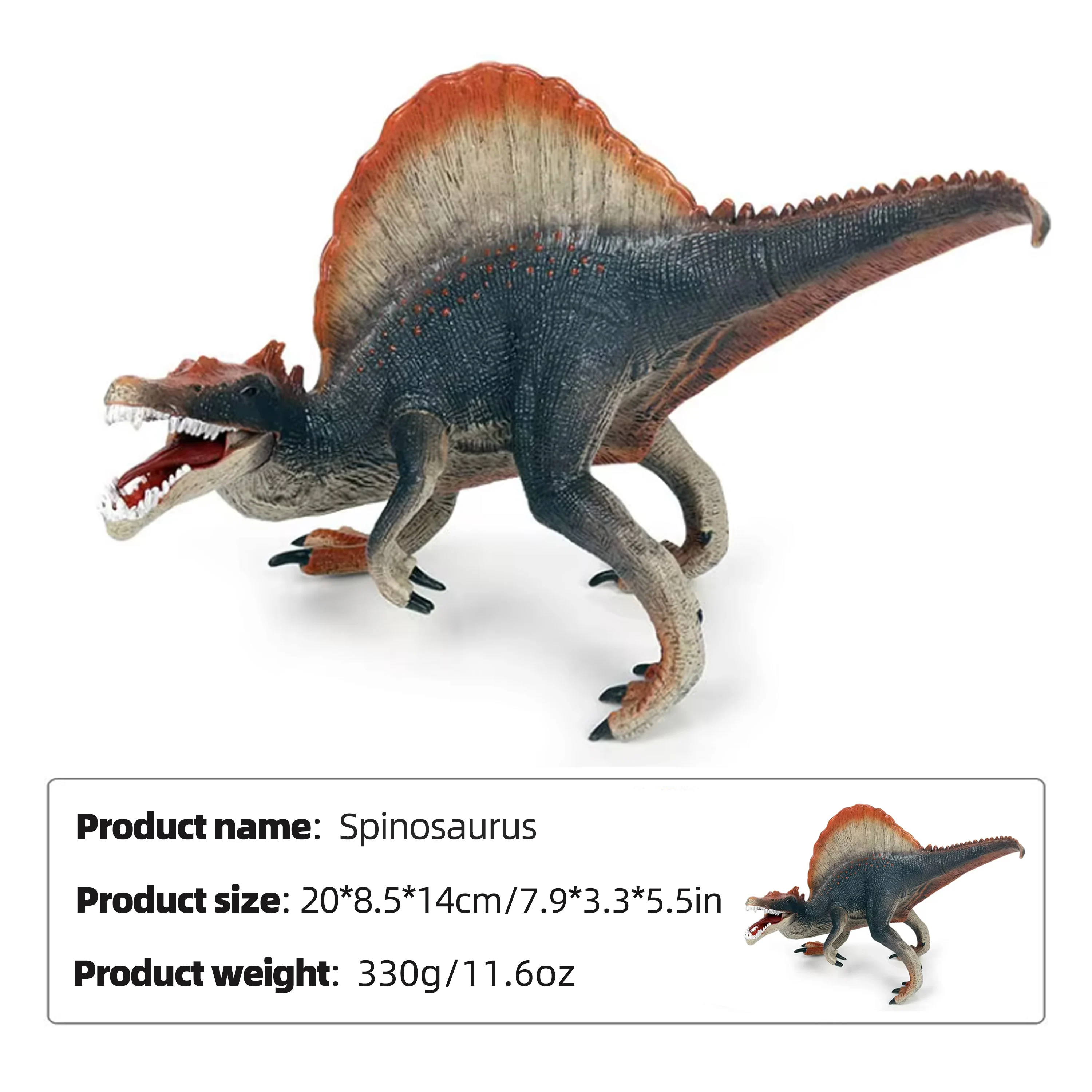 New Jurassic Redback Spinosaurus Static Model Jurassic Park Movie Animal Decoration Collect Halloween ChristmasGift Kids Toys