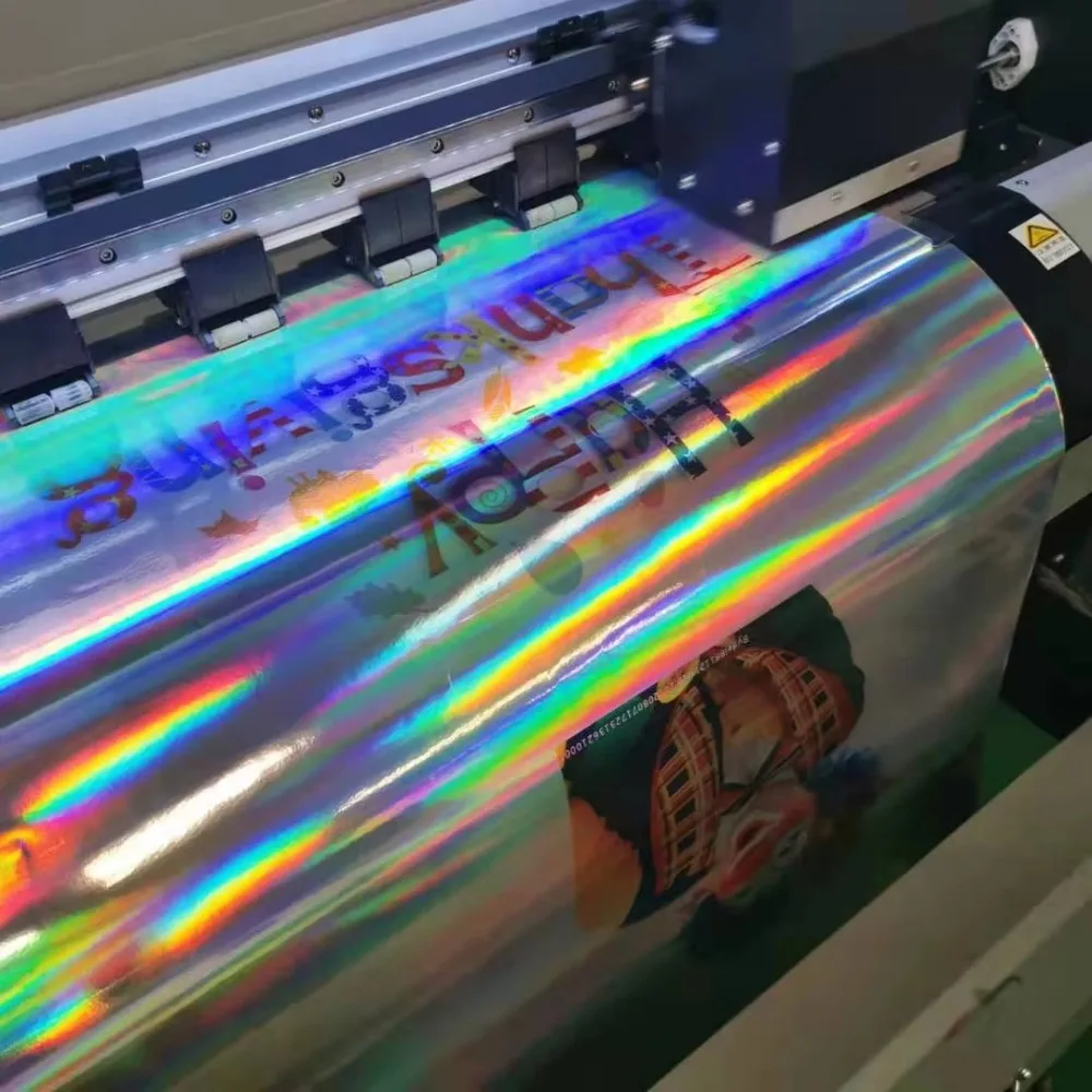 Hot Sale Eco solvent Rainbow Holographic Laser Printing Self Adhesive Vinyl Advertising Film