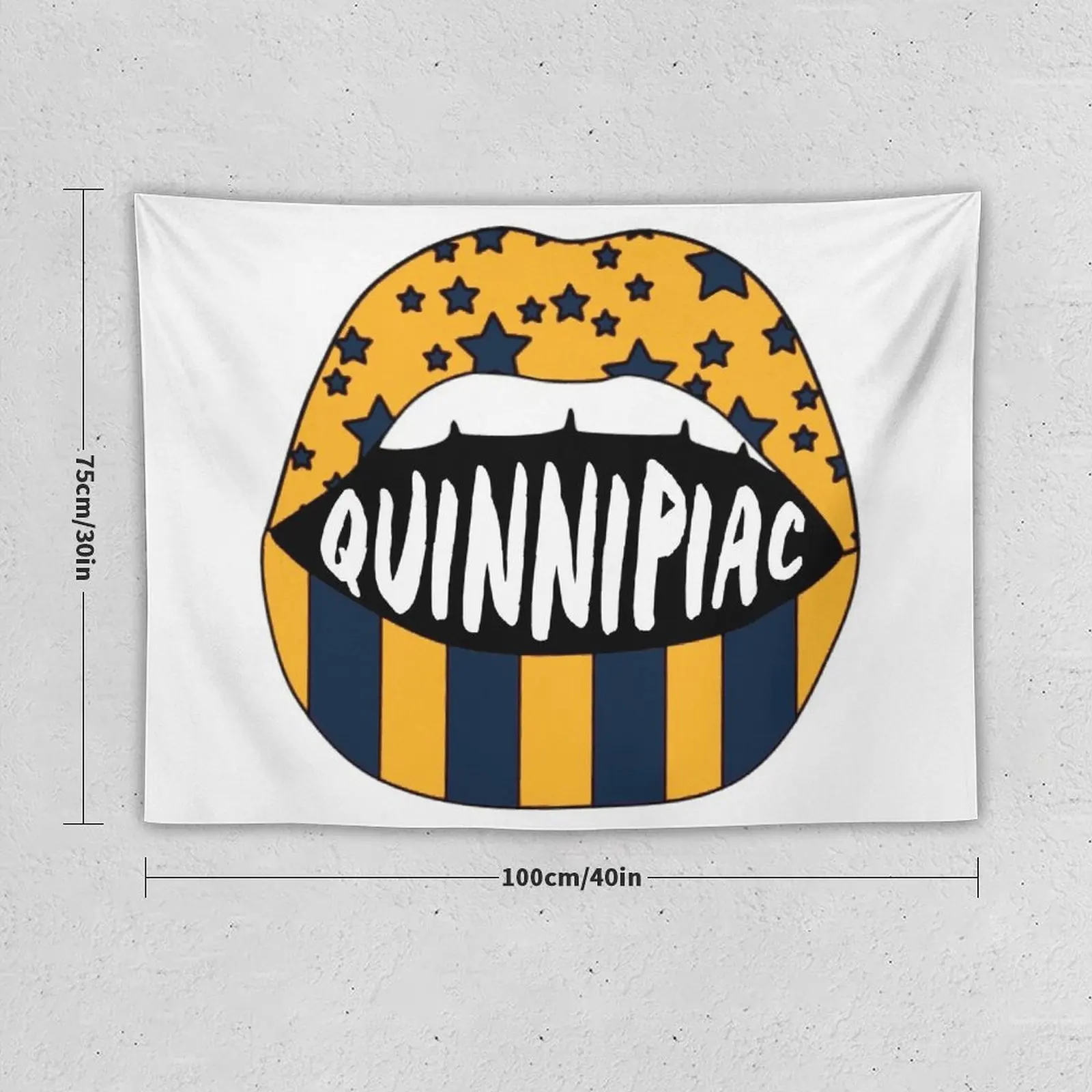 Quinnipiac Lips Tapestry Decorative Wall Mural Aesthetic Room Decors Tapestry