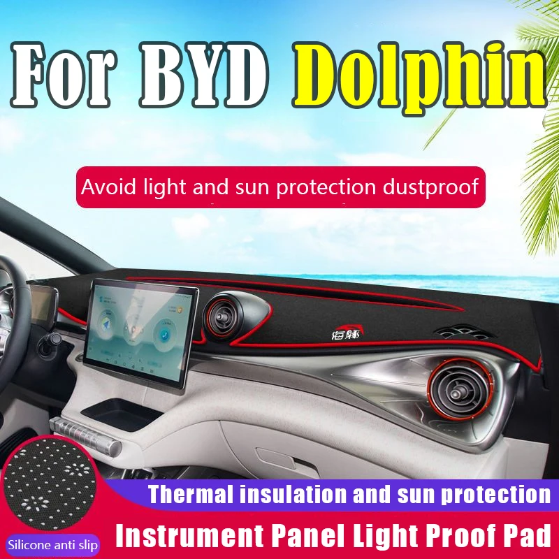 Car Instrument Panel Light Proof Pad for BYD Dolphin Automobile Center Console Thermal Insulation Sun Thickened Protection Mat