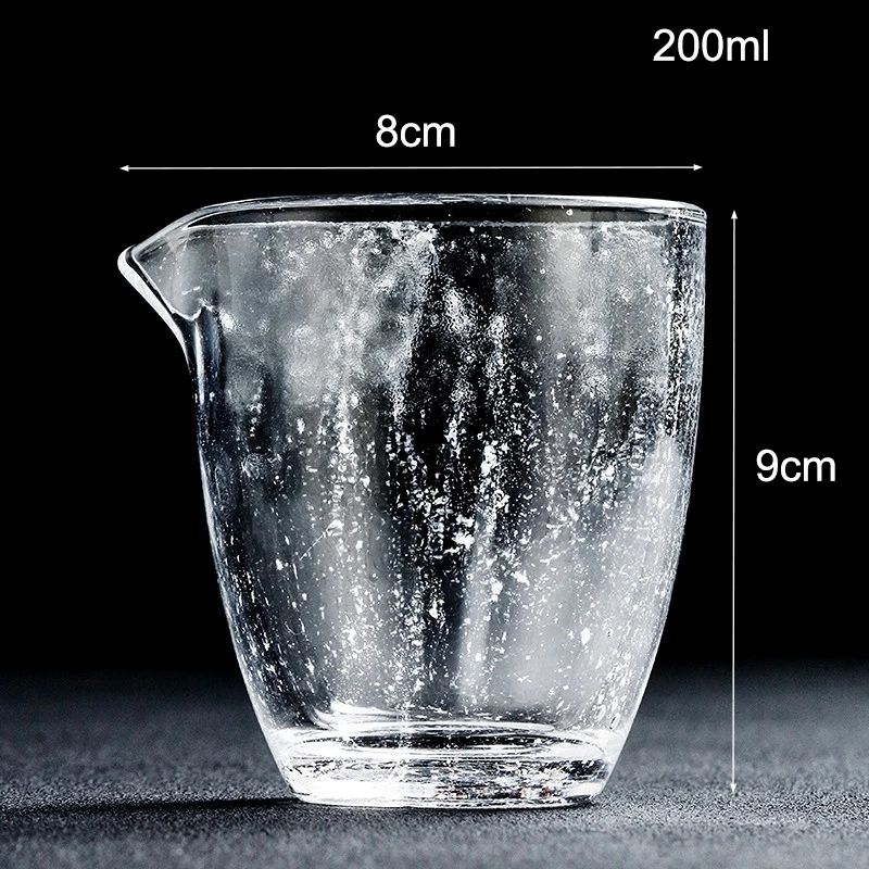 Crystal Snow Glass chaihai Tea Set Heat-resistant Thickened Non Hot Hand Pouring Tea Set Glazed Fair Cup Tea Set Gift