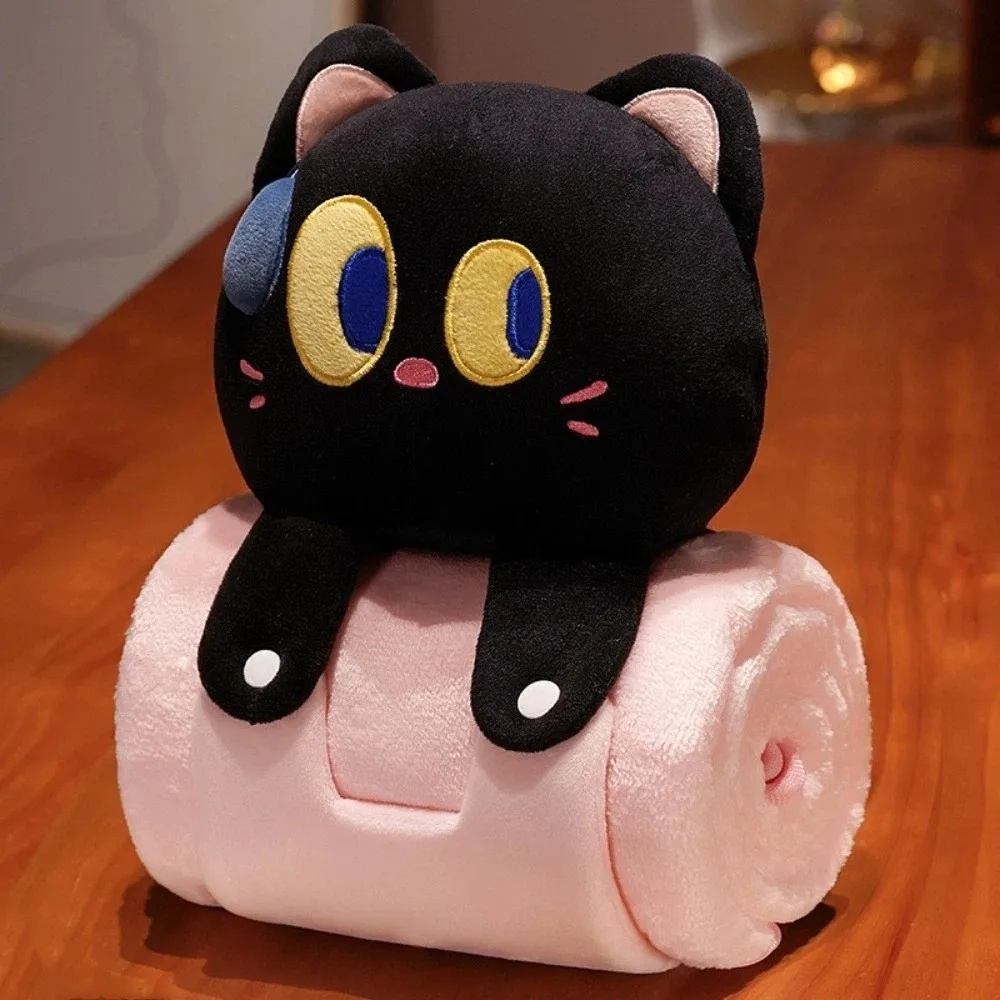 

Универсальный плед-накидка для сна с мультяшным рисунком, одеяло-подушка в виде животного, шаль из ПП-хлопка, теплый плед для дома с изображением щенка, кошки, кролика