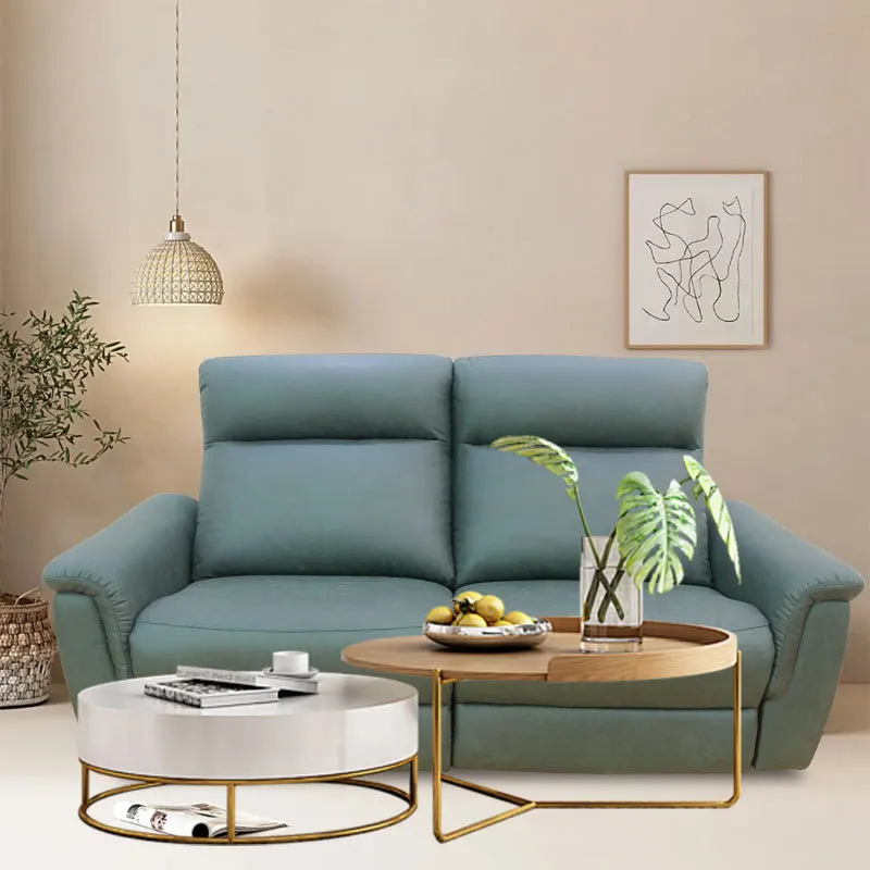 3-Person modern minimalist technology cloth sofa multi-functional solid wood space sofa living room