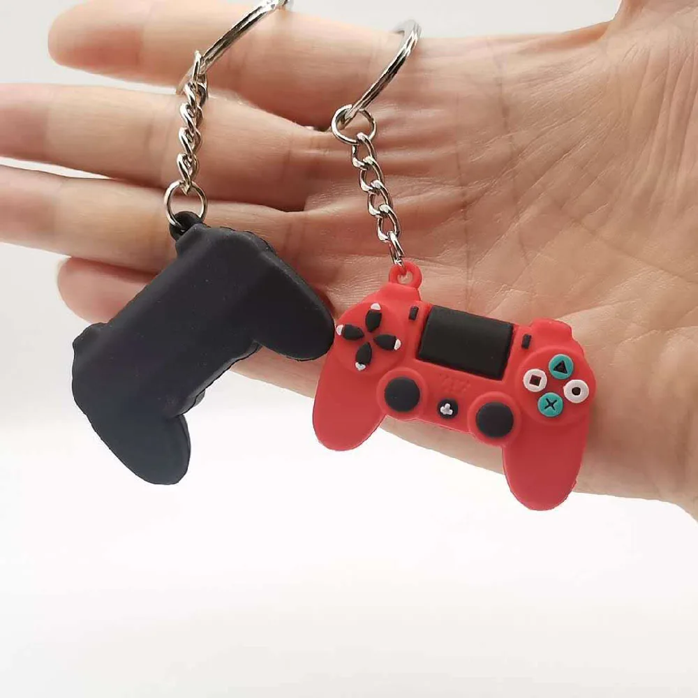 Men's Simple Video Game Handle Keychain Couple Joystick Machine KeyChain Keyring for Boyfriend Key Holder Trinket  Wholesale