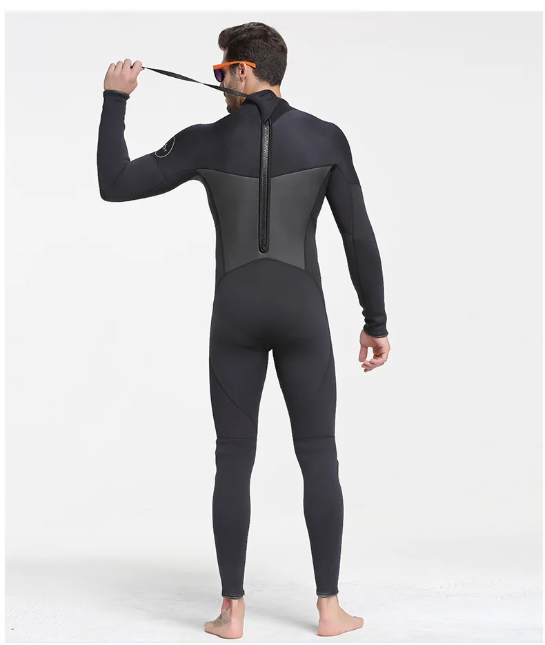 SBART 3MM Tauchanzug für Herren und Damen Einteiliger Badeanzug Langärmeliger Professioneller Kälte- und Wärmeisolierender Surfanzug Nass-Tauchanzug – Detail 7