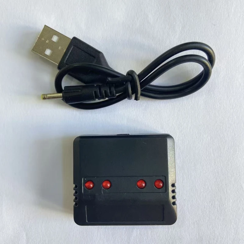 

White small head 1 drag 4 plug drone lithium battery charging USB port 3.7V lithium battery charger