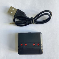 White small head 1 drag 4 plug drone lithium battery charging USB port 3.7V lithium battery charger