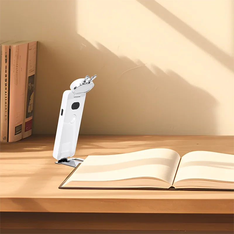 Lampe de lecture portable aste, lampe de lecture de livre, clip LED mignon personnalisé, vente en gros, nouveauté, 500mAh