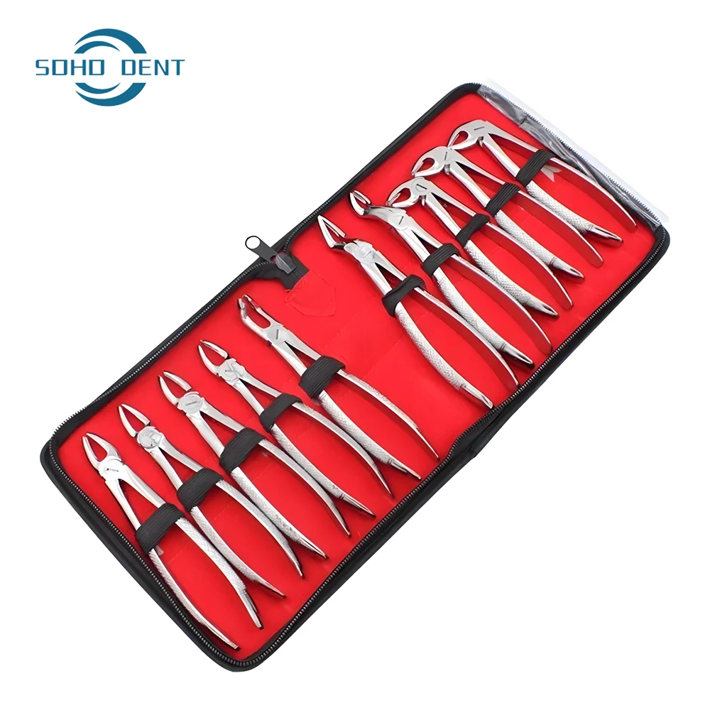 

Набор из 10 щипцов для удаления зубов у взрослых с инструментами, стоматологический хирургический инструмент для экстракции, инструменты для стоматологов