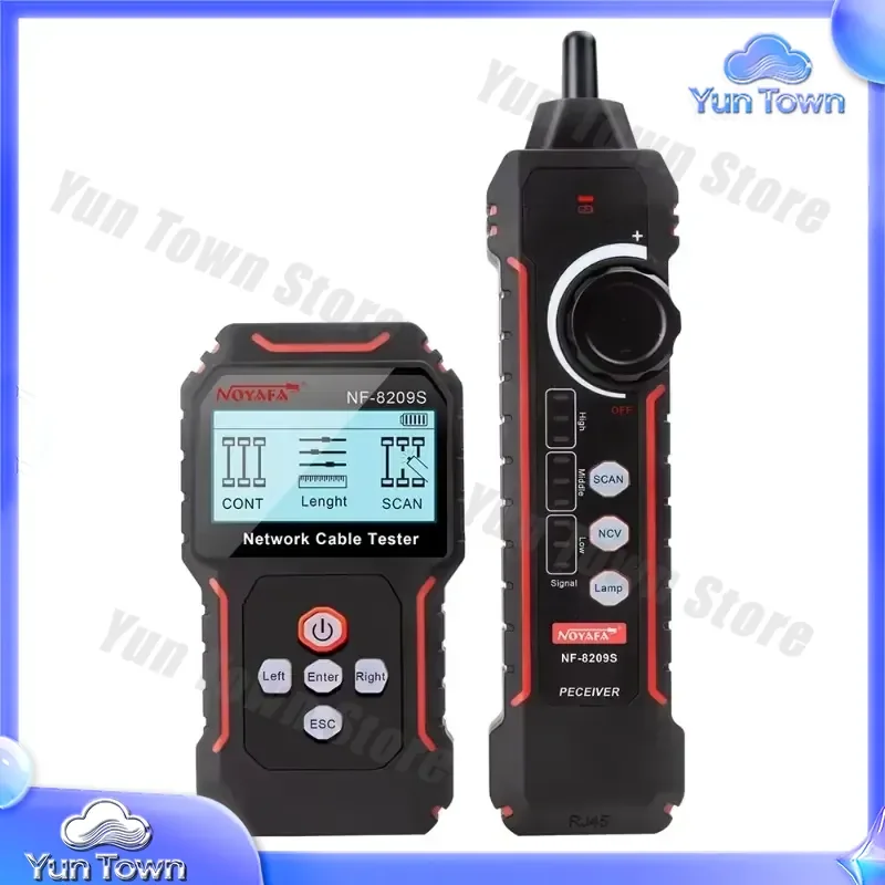 NOYAFA NF-8209S for Network Cable Tester for LAN Cable Tracker for Wiremap Tester for Length Measurement Tool with LCD
