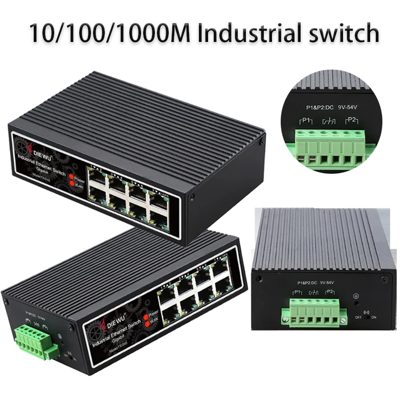 

Network switch Plug and Play RJ-45 LAN Adapter Internet Splitter Adapter Industrial gigabit switch Signal enhancement RJ45 Hub