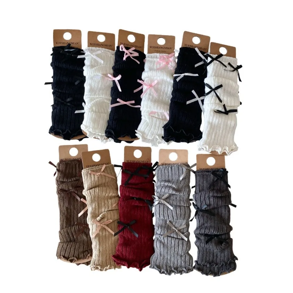 

Fashion Y2K Girls Warm Foot Cover Knitted Skin-Friendly Leg Cover Sweet Cool Breathable Comfy Leg Warmers Winter