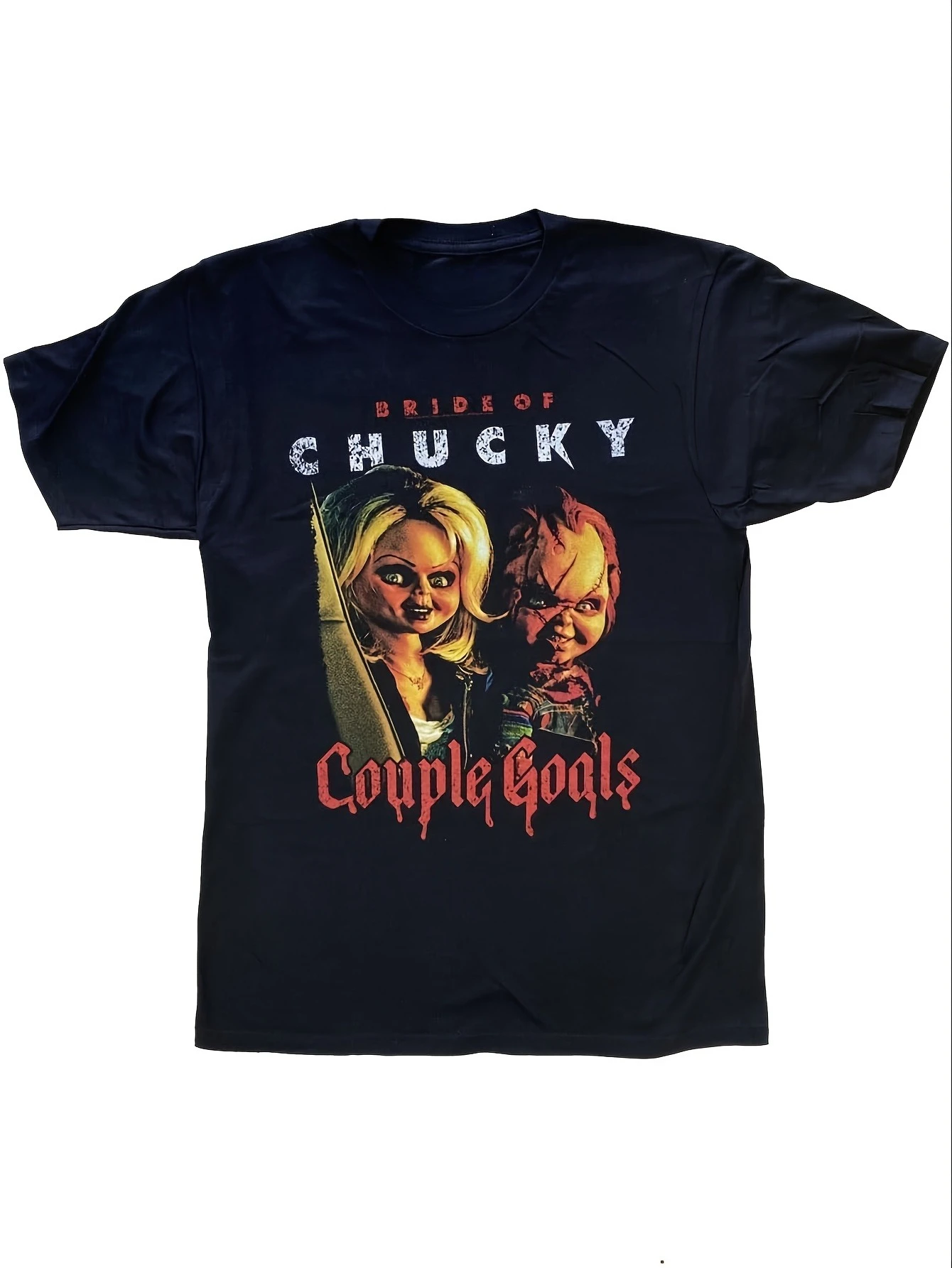 

Футболка для пары «Игры для детей: Невеста Чаки» — из фильма ужасов «Приключения Джокера на Земле» — с тематикой клоуна