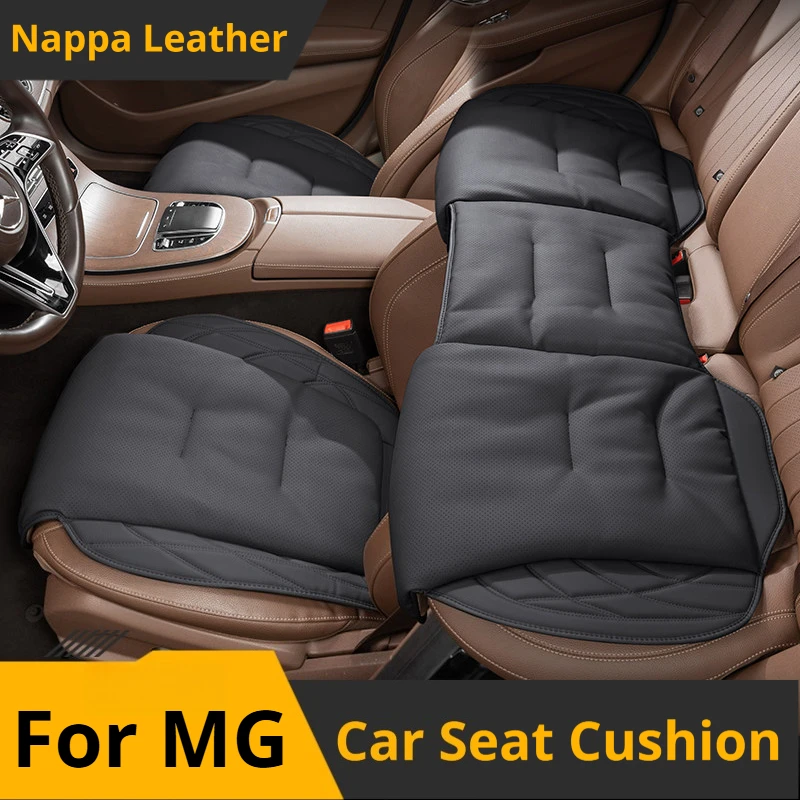 Leather Car Seat Cushion for MG ZS HS MG4 EV MG5 MG7 Marvel R MG GT MG ZS EV Cyberster Soft Car Seat Cover Interior Accessories
