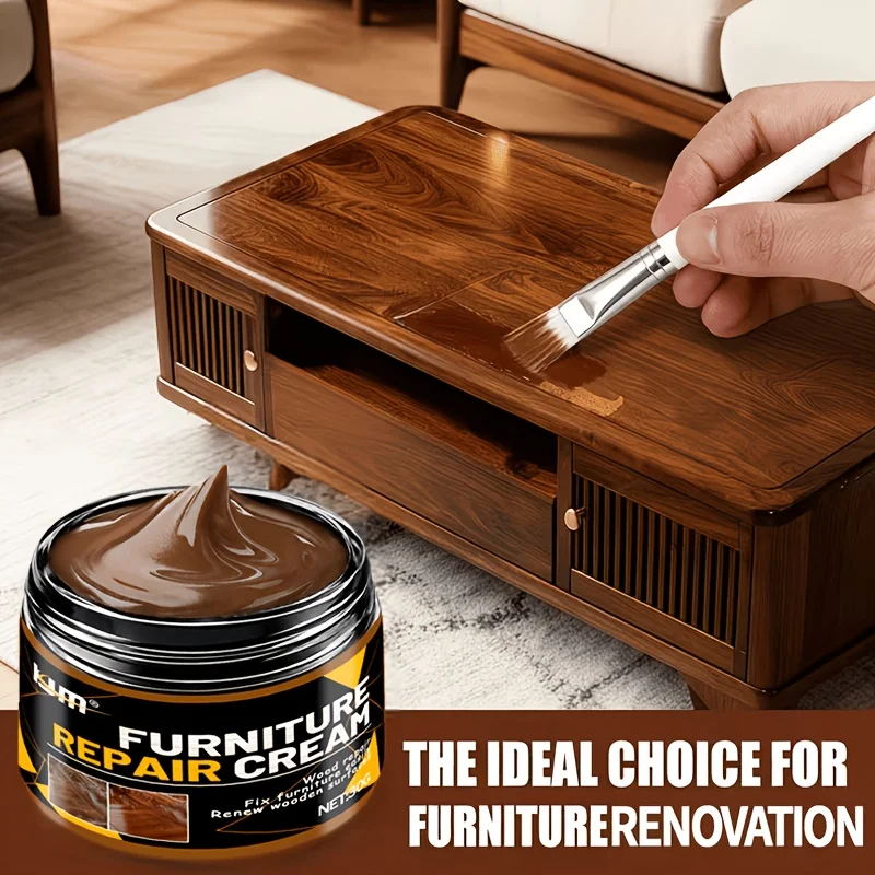 KJM Wood Repair Paste For Furniture Scratch Crack Fading Touch Up Wax Wood Grain Restorer For Doors Tables Cabinets Floors