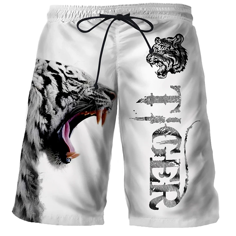 Cool Tiger Lion Wolf Summer Swimwear Shorts Comfortable Surf Board Shorts Quick Dry Swimsuit Sport Trunks Men Beach Shorts Boys