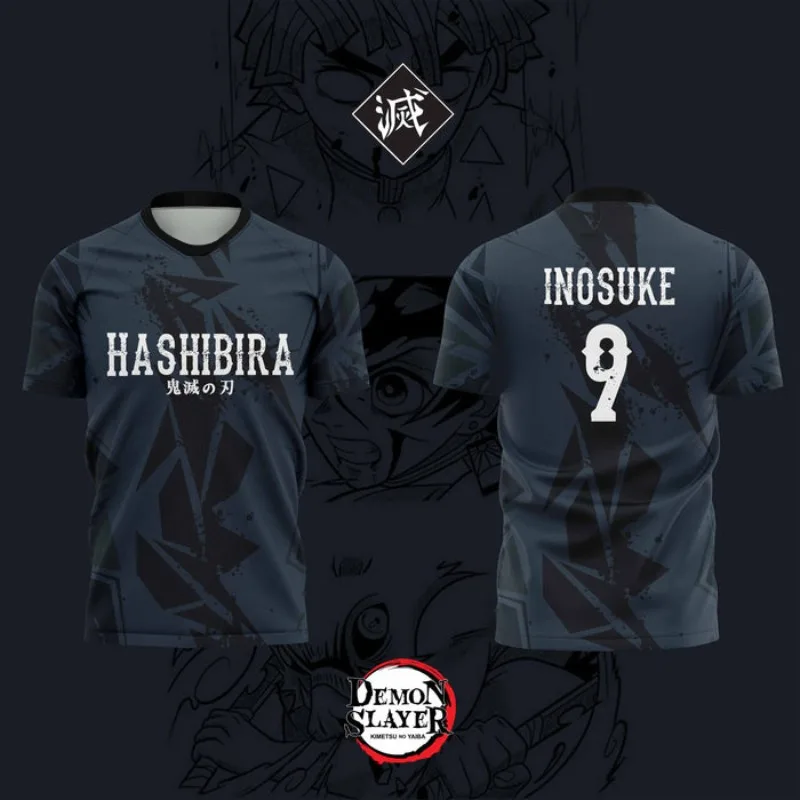 

2025 INOSUKE Jersey Demon Slayer Adult and Children Summer Casual Fashion Anime 3D Printed T-shirt Role Playing Autumn Clothes
