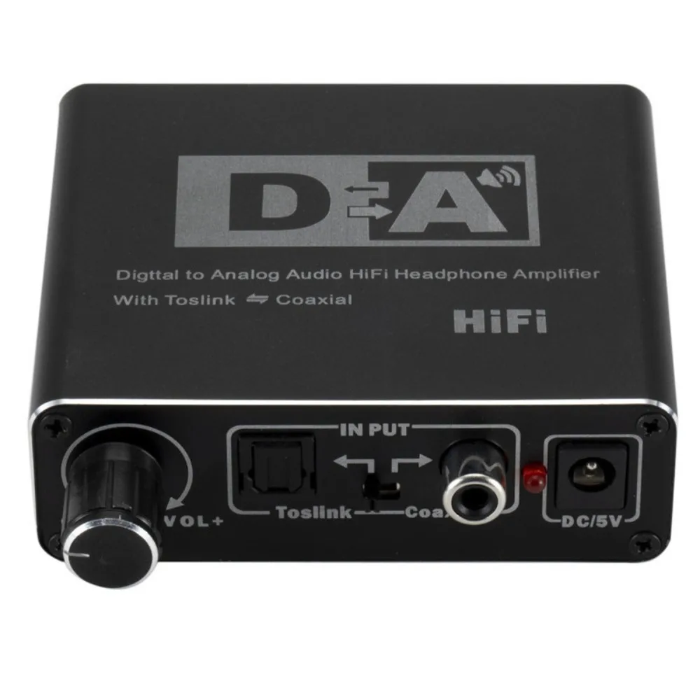 RL Audio Converter DAC Digital To Analog Audio Converter Decoder Bidirectional Switch Toslink R/L RCA