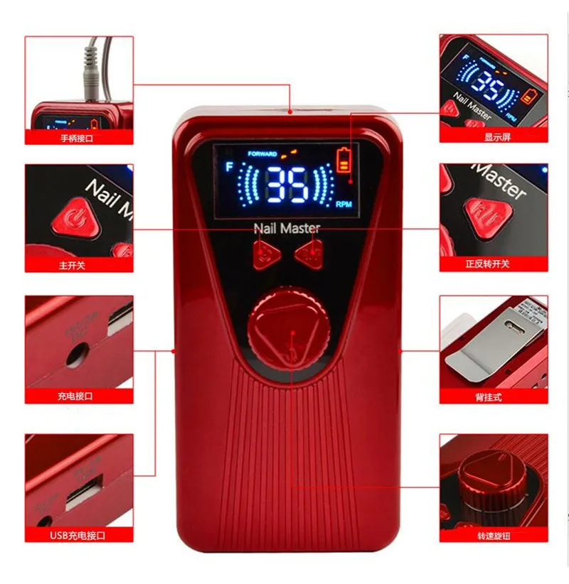 BTLAAOVE-Micromotor de laboratorio Dental portátil recargable, herramienta de mano de alta velocidad, pulido 350000 fuerte, CE, 80W, 210 RPM, nuevo