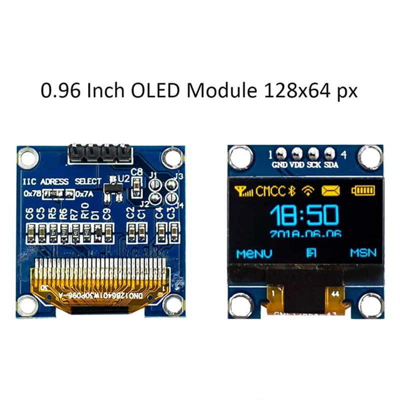 B30C-OLED-Anzeigemodul 0,96 Zoll 12864 128 x 64 Pixel Mini selbstleuchtende Bildschirmplatine
