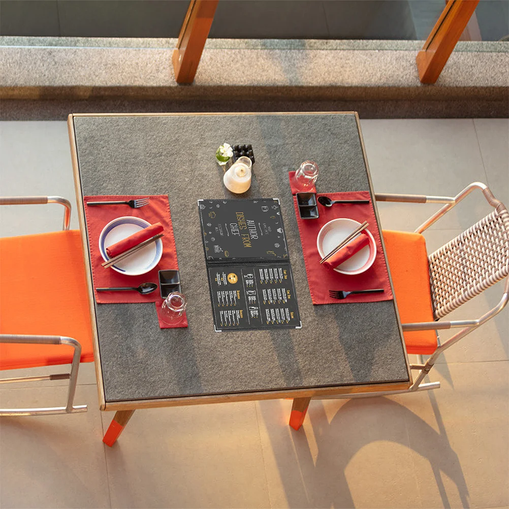 

2Pcs Clear Menu Covers for Restaurant Easy to Read and Store Multiple Pages 4 Page 8 View Restaurant Menu Covers