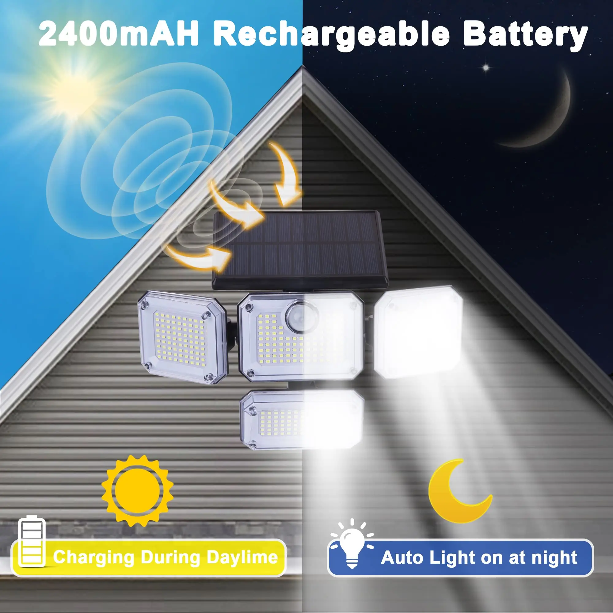 1-2 stücke 333 führte Flutlicht im Freien Solar leuchten Bewegungs sensor Lampe wasserdichte Solarenergie Sicherheits licht für Garage Garten Dekor