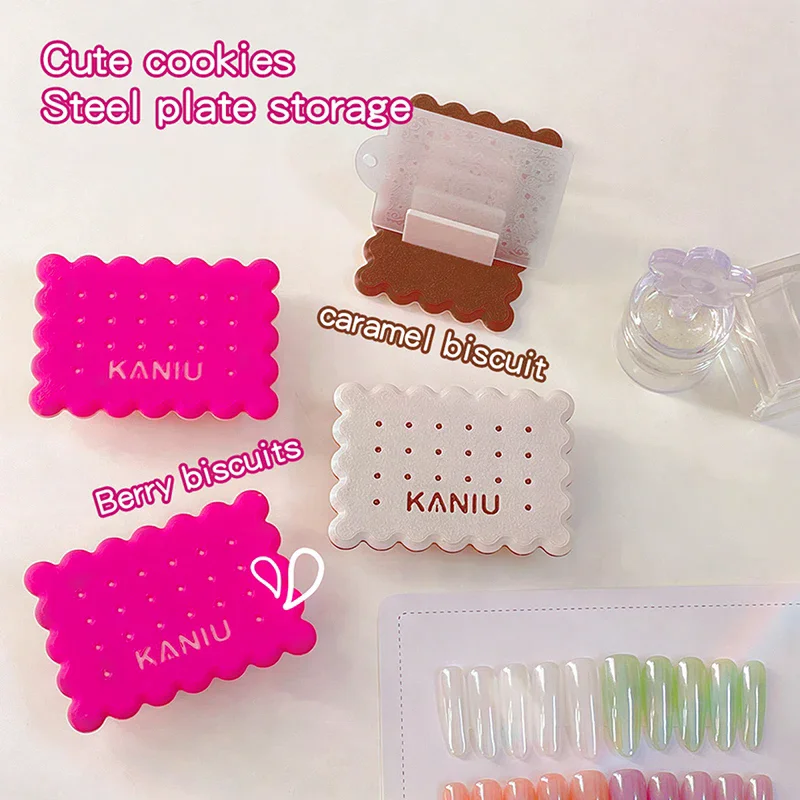 Nail Art Seal Template Steel Plate Storage Base Biscuit Shape Holder Nail Stamp Templates Holder Stencils Storage Rack Display