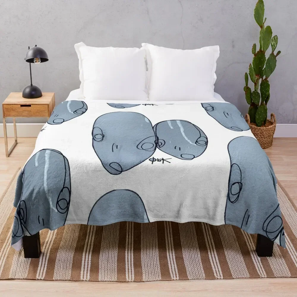 Twins - Hand Drawn Wall Print over Paint Pen Throw Blanket Soft Beds manga Blankets