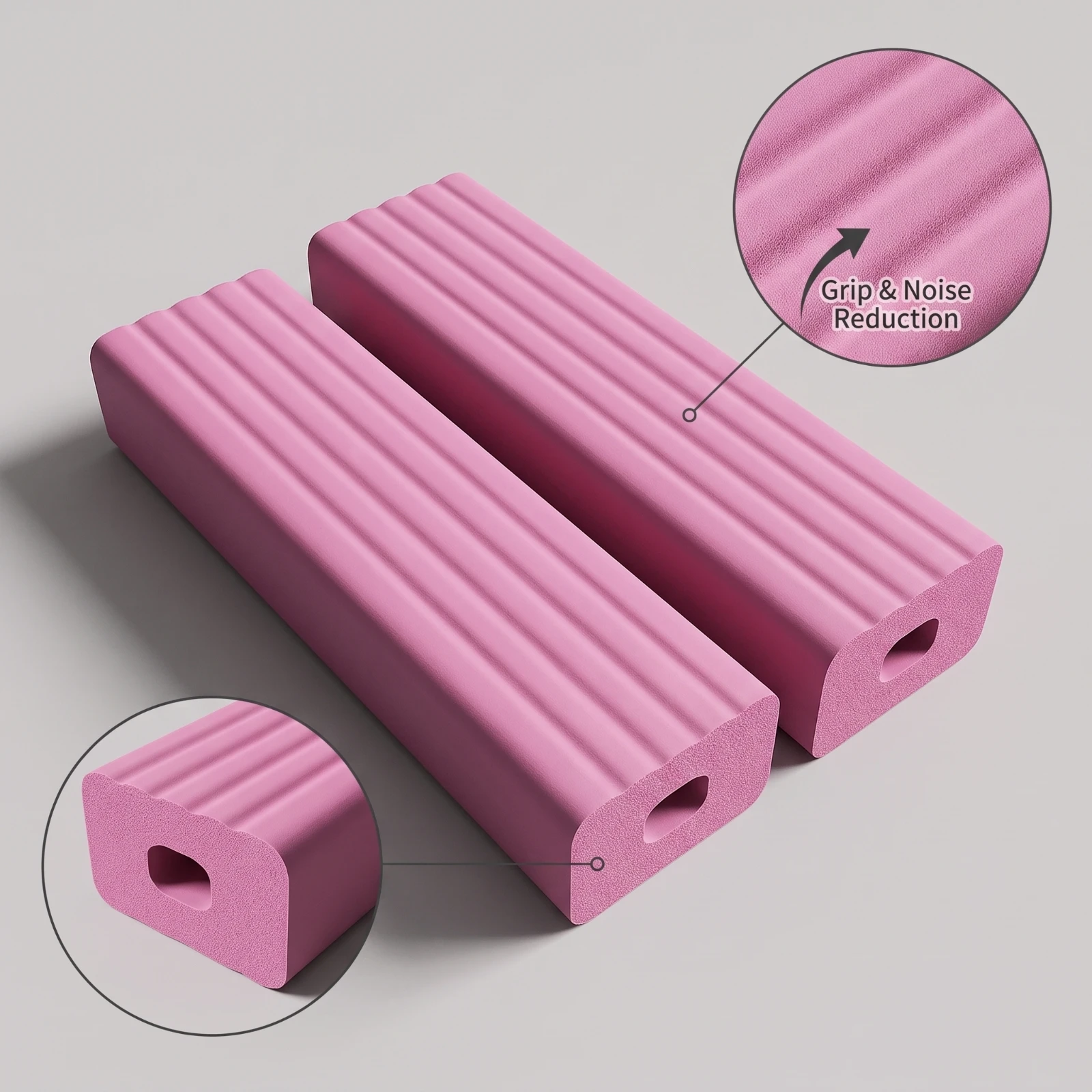 2 Pieces Barbell Shock Absorber Pad Thick Deadlift Cushion Pad Weightlifting Block with Handhold Long-Lasting Safeguarding