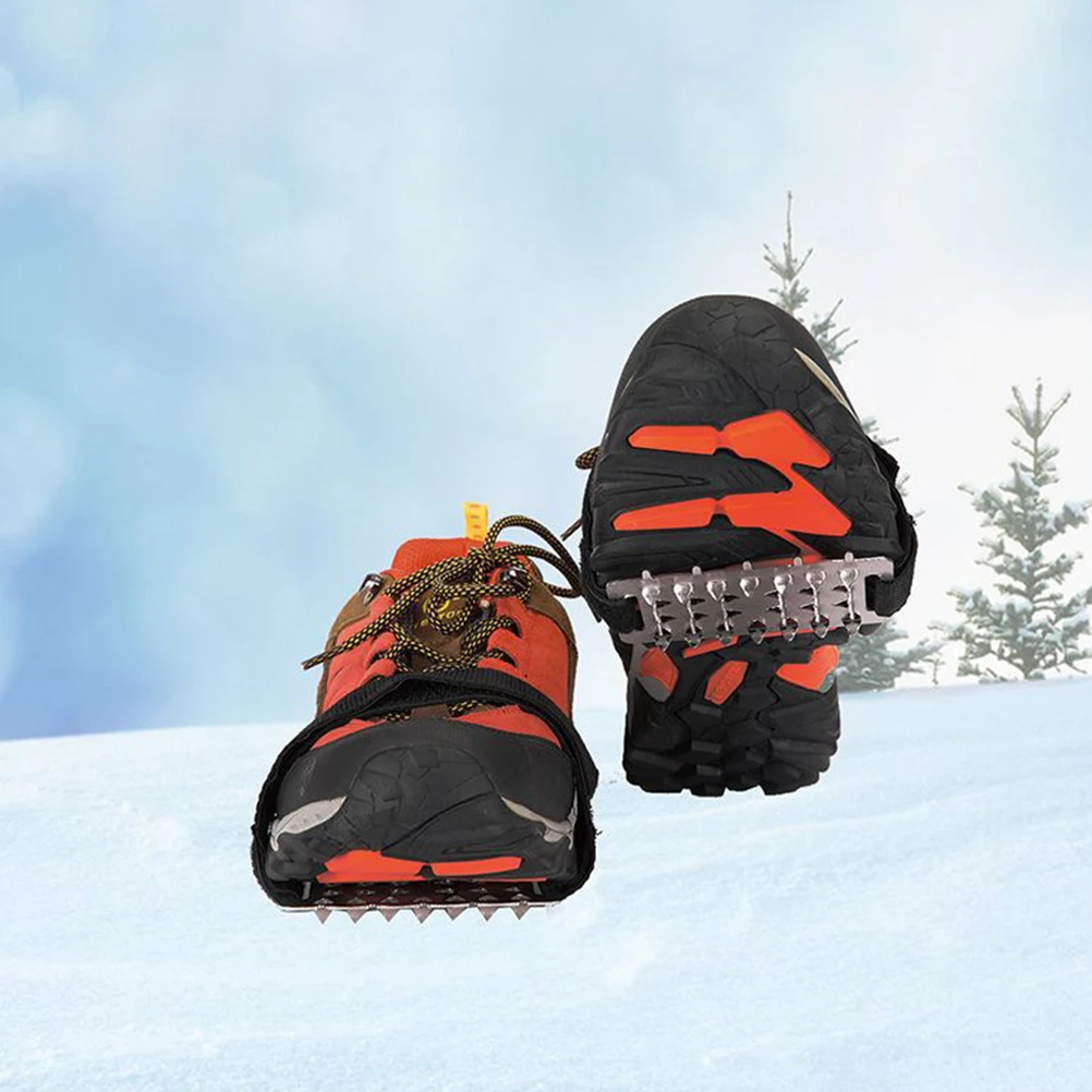 

Non-slip Shoe Covers Lacing Crampons Chain Ice Thicken Fishing Anti-slip Shoes Gripper