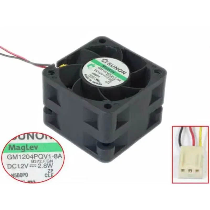 

SUNON GM1204PQV1-8A B372.F.GN DC 12V 2.8W 3-Wire 40x40x28mm Server Cooling Fan