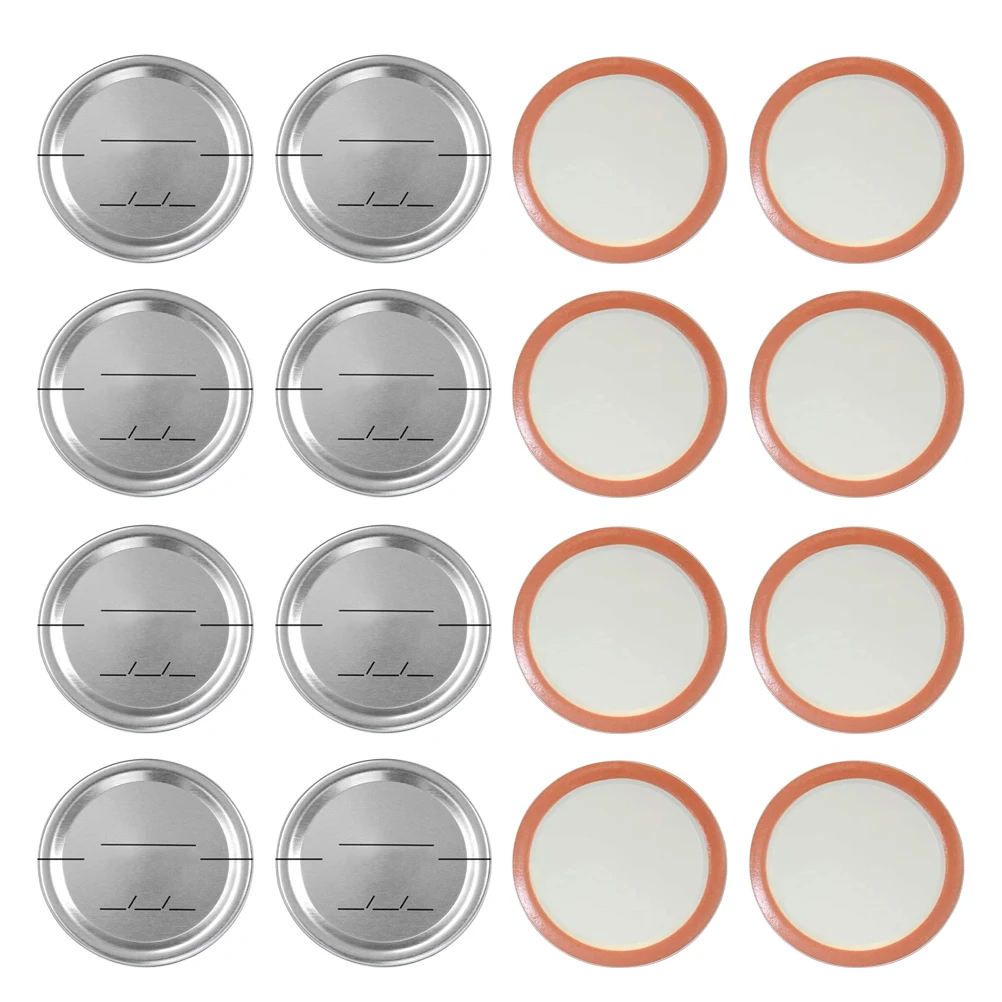 

30 Pcs Cover Mason Jar Compatible Accessories Silver Screw Top Lids Tinplate Date Disc Discs Sealing Storage Canning