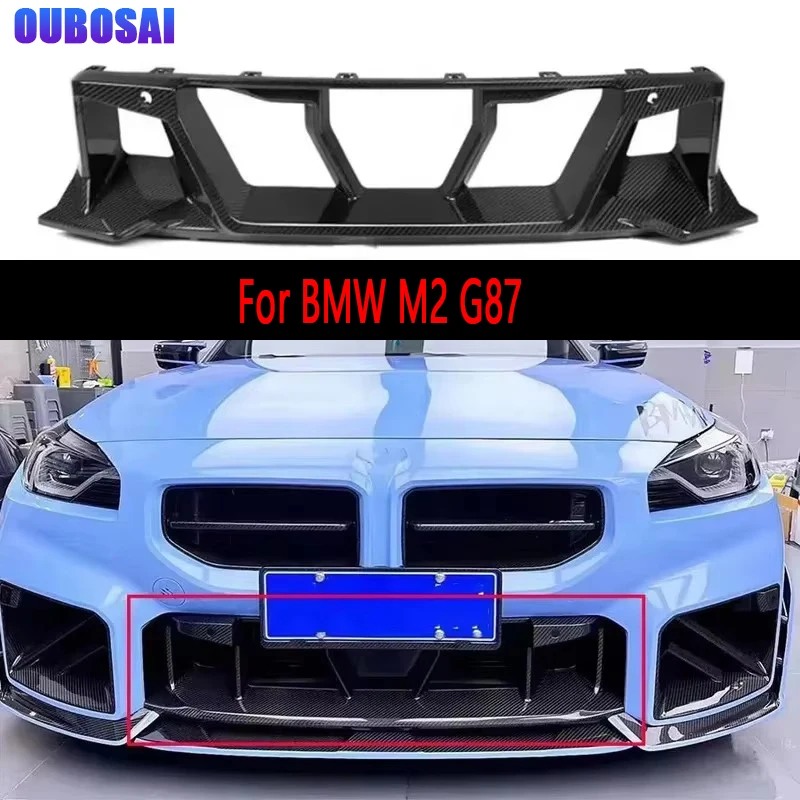 

Для BMW M2 G87 гоночные грили из сухого углеродного волокна, передний бампер, крышка вентиляционного отверстия, накладка, противотуманная фара, сетчатая решетка, комплект кузова