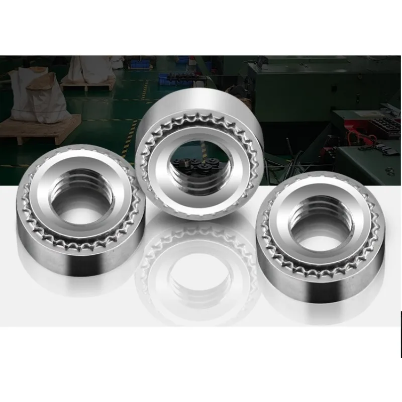 10#-24 10#-32 1/4-20 1/4-28 304 Stainless Steel US CLS Self-Clinching Nut Press Insert Rivet Nut Nutsert Rivnut Slab 0-2mm