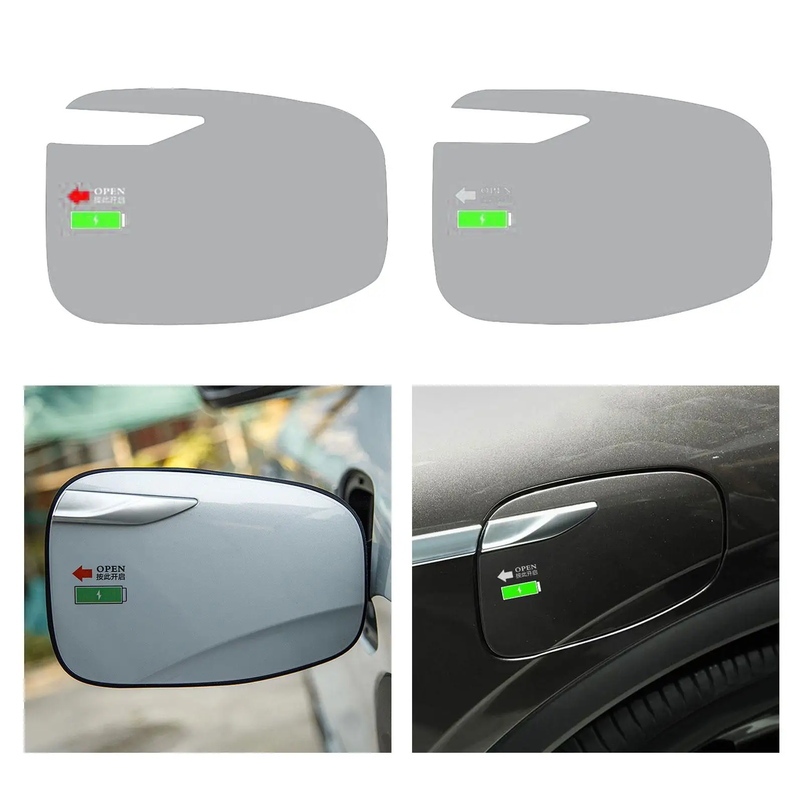 Premium TPU Car Charging Cover Film for BYD Yuan Plus Waterproof Dustproof Sticker Durable Car Accessory