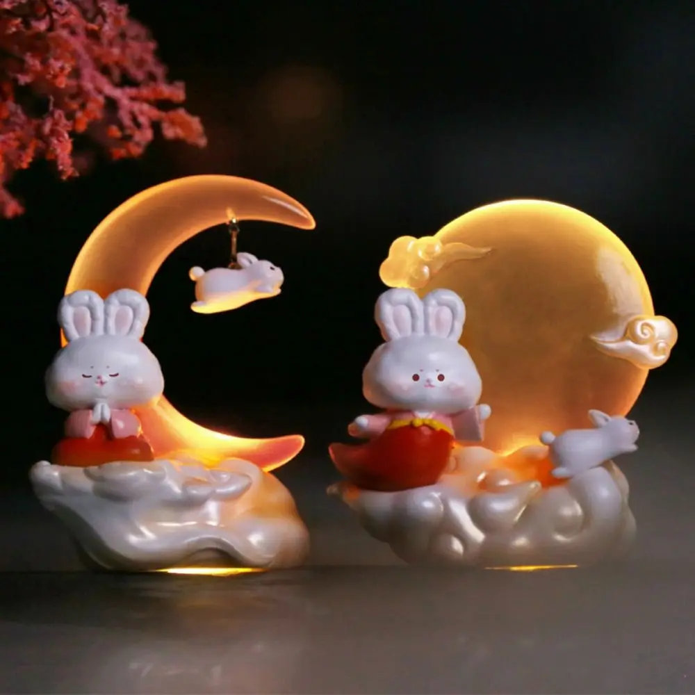 

Rabbit Ornament 3D Moon Rabbit Small Lamp Resin Cute Pet Atmosphere Night Light Creative Cartoon Mid-Autumn Gift Students