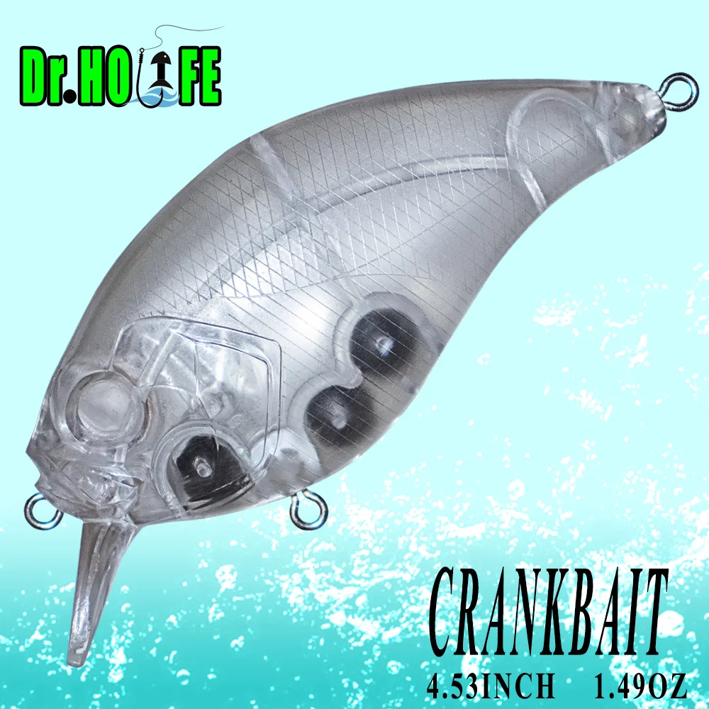 

Dr.Holife 5PCS/LOT Unpainted Crankbait Blank Lure Artificial Lure 11.5CM 42.3G Float Crankbait Bodies Rattles Hard Bait For DIY