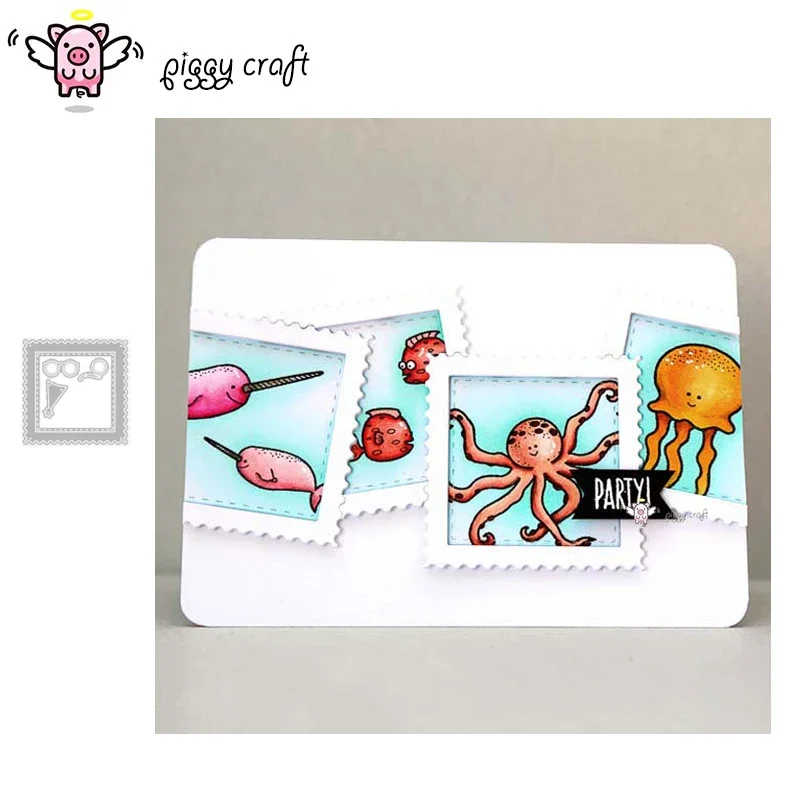 

Металлические вырубные формы Piggy Craft для вырезания, трафареты для фотокарточек, рамок для фото, скрапбукинга, бумажных поделок, ножи-формы, лезвия, вырубные ножи-трафареты